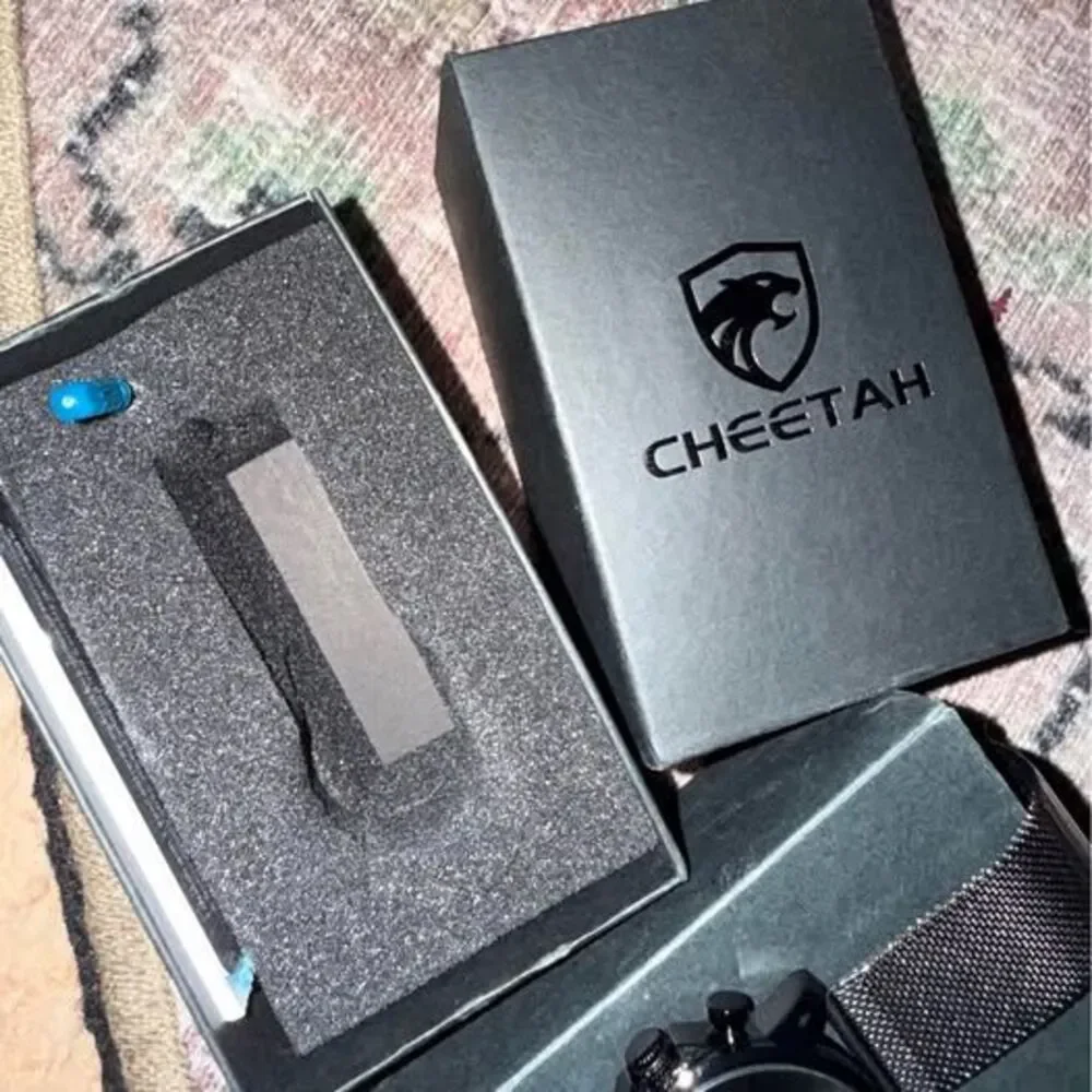 Cheetah Men's Black Chronograph Watch